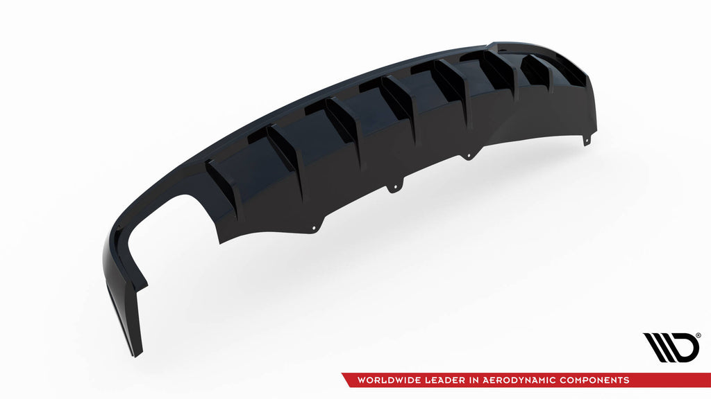 Maxton Design Diffusor Heck Ansatz passend für Audi A4 B8 (Doppelauspuff li.)