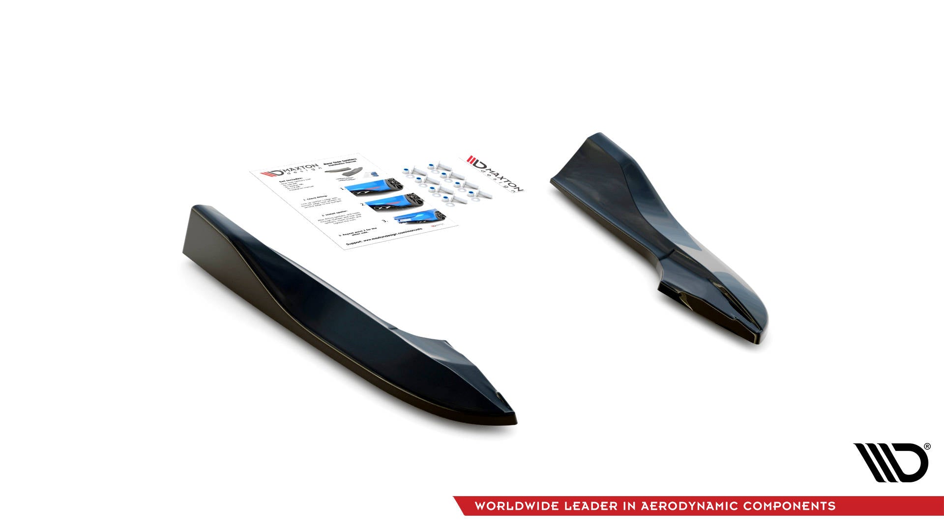 Maxton Design Heck Ansatz Flaps Diffusor passend für Dodge Challenger GT Mk3 Facelift schwarz Hochglanz