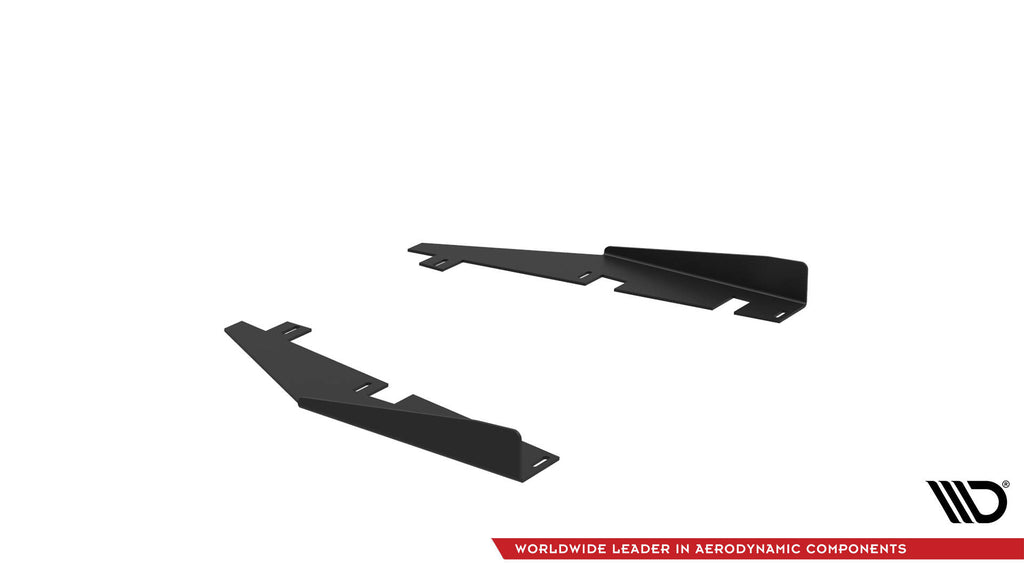 Maxton Design Hintere Seiten Flaps passend für Kia Stinger GT-Line Mk1 schwarz Hochglanz