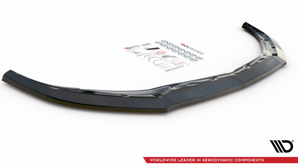 Maxton Design Street+ Spoilerlippe Front Ansatz V.3 passend für Mercedes-AMG C63 Coupe AMG Aero Pack C205 Facelift schwarz Hochglanz