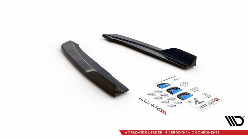 Maxton Design Heck Ansatz Flaps Diffusor V.2 passend für Ford Focus ST-Line Kombi Mk4 schwarz Hochglanz