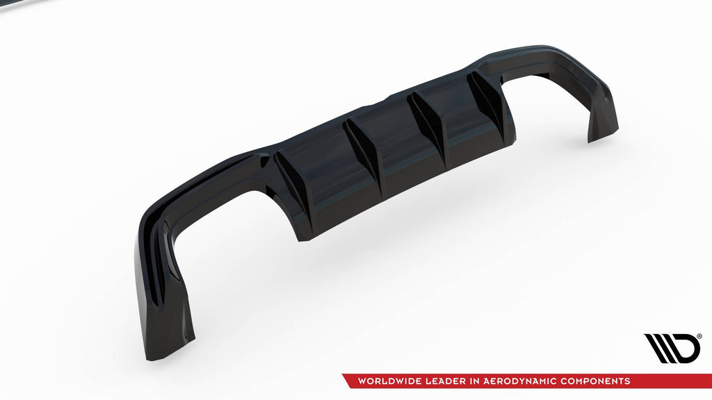 Maxton Design Diffusor Heck Ansatz V.2 passend für VW Golf R Hatchback Mk8 Facelift schwarz Hochglanz