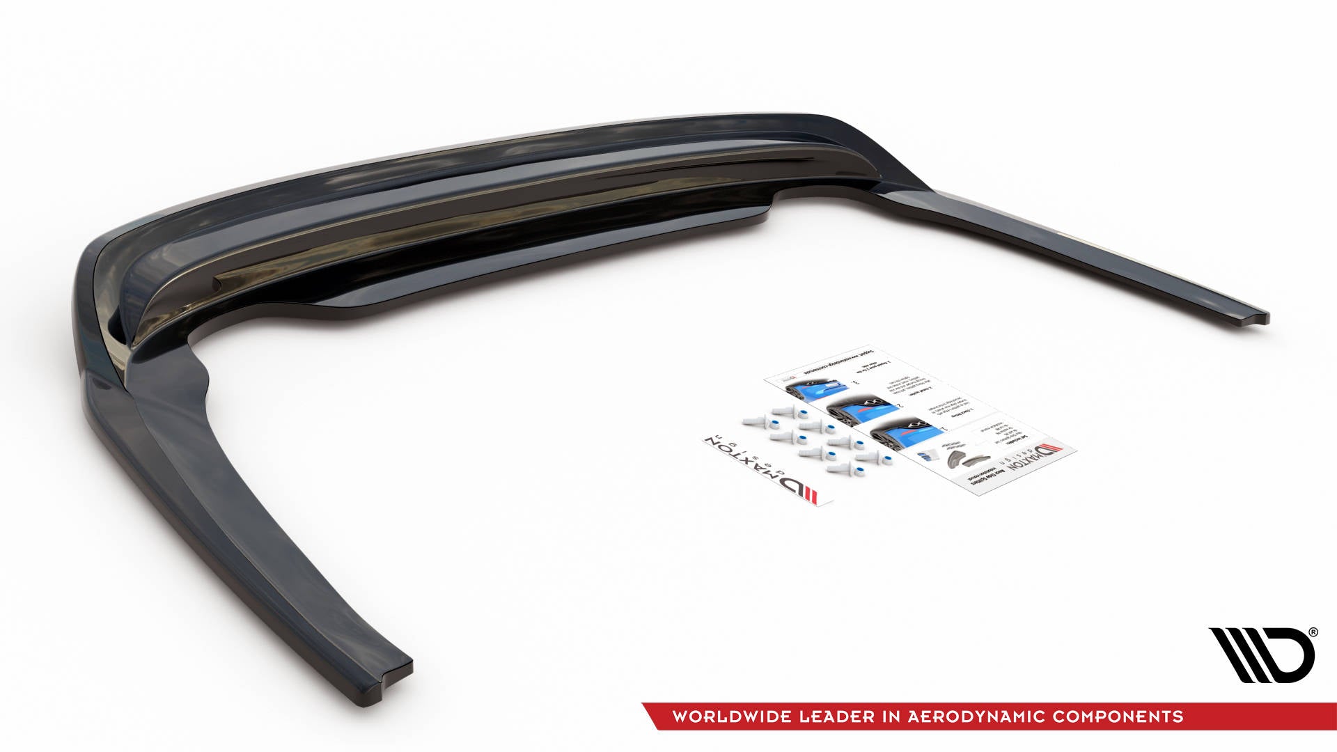 Maxton Design Street+ Mittlerer Diffusor RACE passend für Skoda Octavia Mk4 schwarz Hochglanz