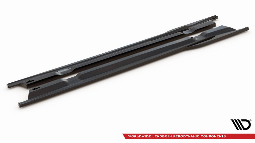Maxton Design Street+ Seitenschweller Leisten passend für Nissan GTR R35 Facelift schwarz Hochglanz