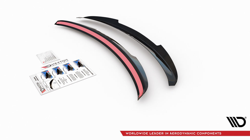 Maxton Design Spoiler CAP passend für Audi A6 Avant / A6 Allroad / A6 S-Line Avant / S6 Avant C8 / C8 Facelift schwarz Hochglanz