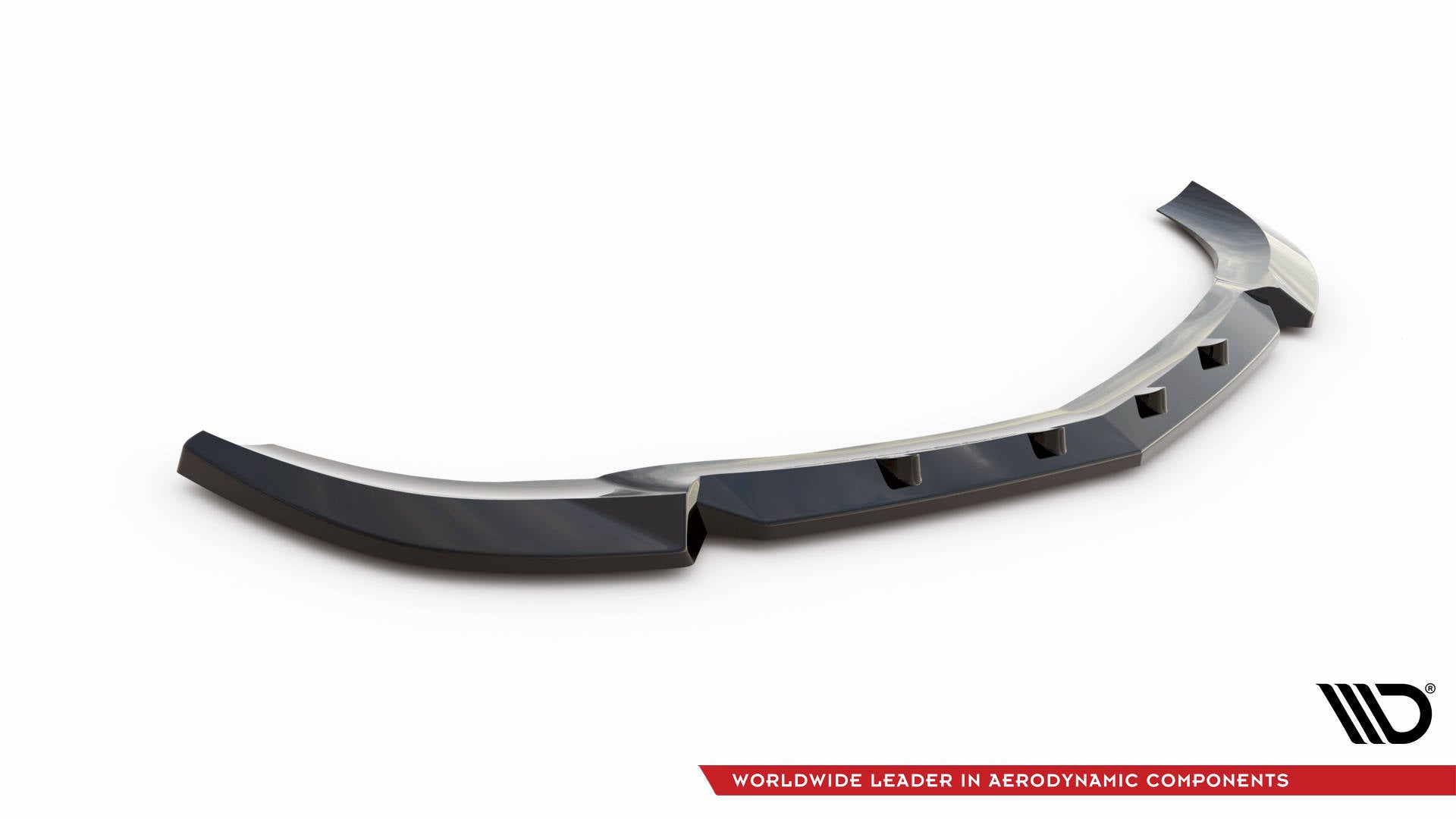 Maxton Design Street+ Spoilerlippe Front Ansatz V.1 passend für Mercedes-Benz C Coupe / Limousine / Kombi AMG-Line C204 / W204 Facelift / S204 Facelift schwarz Hochglanz