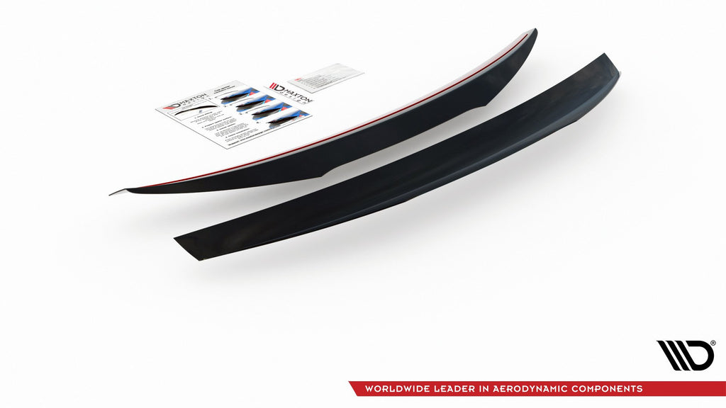 Maxton Design Spoiler CAP passend für Abarth 124 Spider schwarz Hochglanz