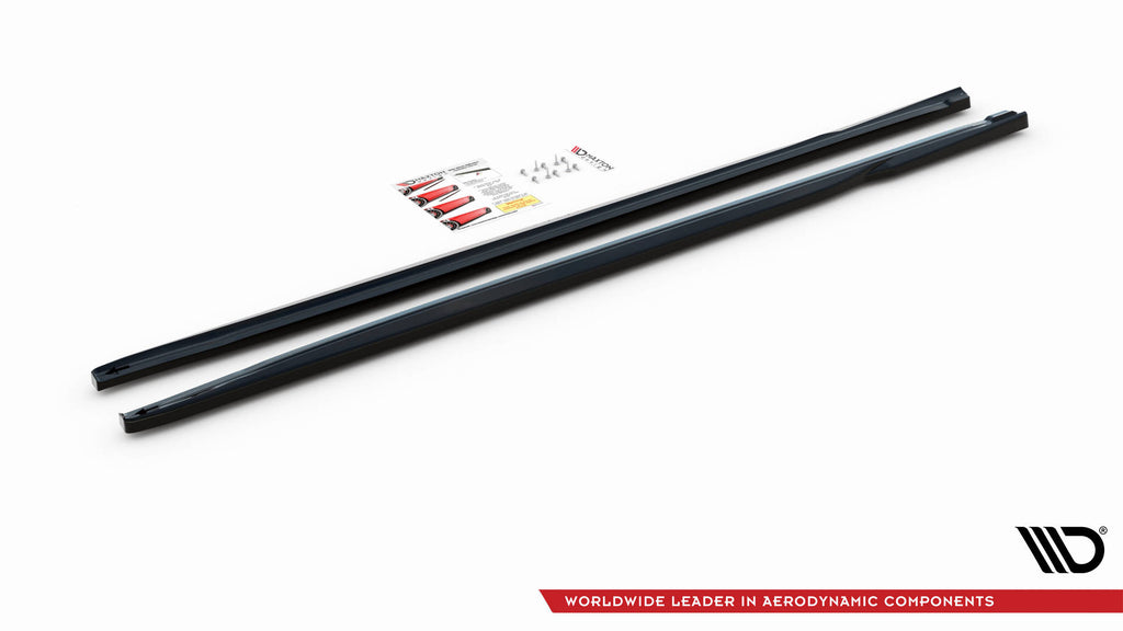 Maxton Design Street+ Seitenschweller Leisten passend für Honda Civic Mk9 schwarz Hochglanz