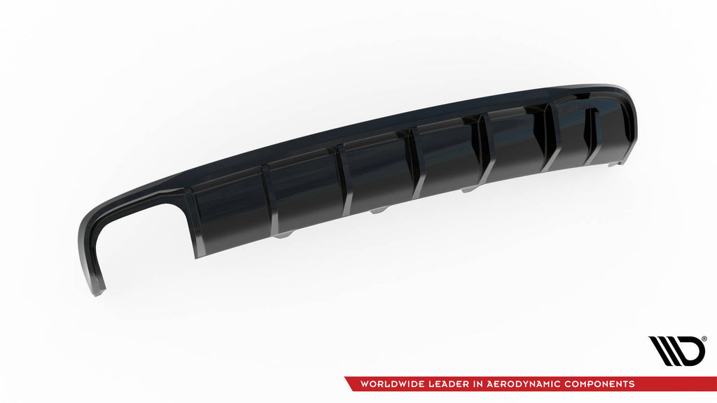 Maxton Design Diffusor Heck Ansatz passend für Audi A4 B8 Facelift (Doppelauspuff li.)