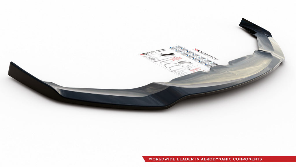 Maxton Design Street+ Spoilerlippe Front Ansatz V.2 passend für BMW 8 Coupe G15 / 8 Gran Coupe M Paket G16 schwarz Hochglanz