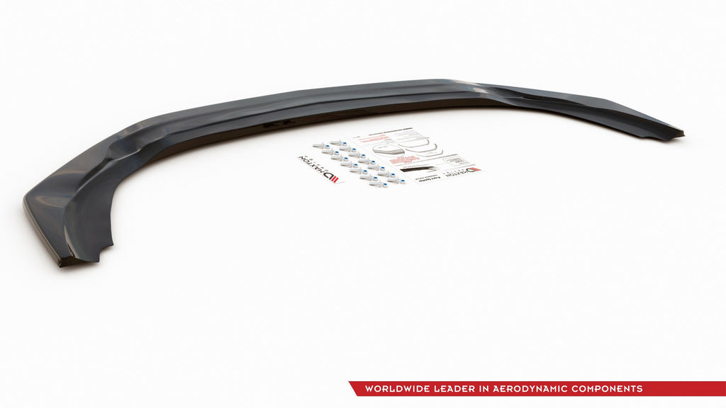 Maxton Design Street+ Spoilerlippe Front Ansatz V.1 passend für Mercedes A35 AMG Aero W177 schwarz Hochglanz