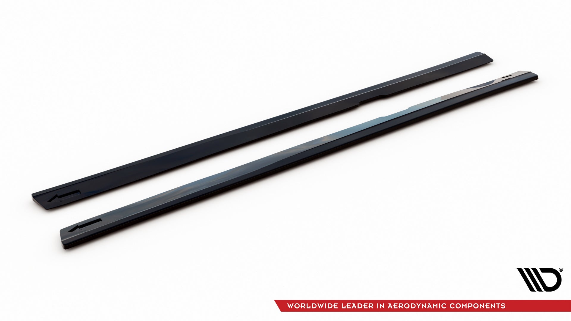 Maxton Design Street+ Seitenschweller Leisten V.2 passend für Volvo S60/V60 R-Design Mk3 schwarz Hochglanz
