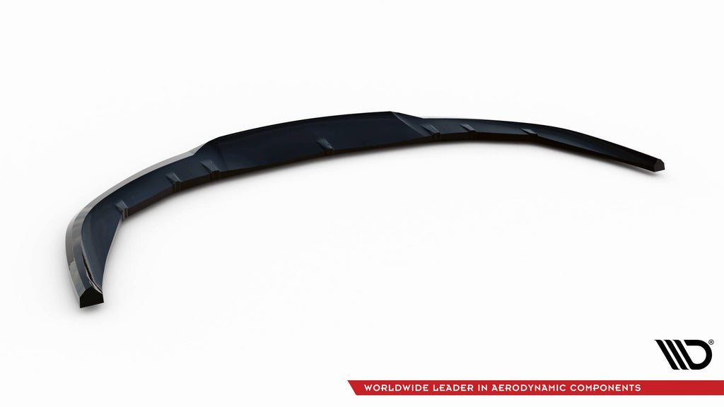 Maxton Design Street+ Spoilerlippe Front Ansatz passend für Porsche Taycan / Taycan 4 / Taycan 4S / Taycan GTS Mk1 schwarz Hochglanz