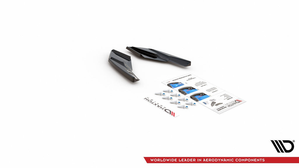 Maxton Design Heck Ansatz Flaps Diffusor passend für VW Golf Hatchback Mk8 Facelift schwarz Hochglanz