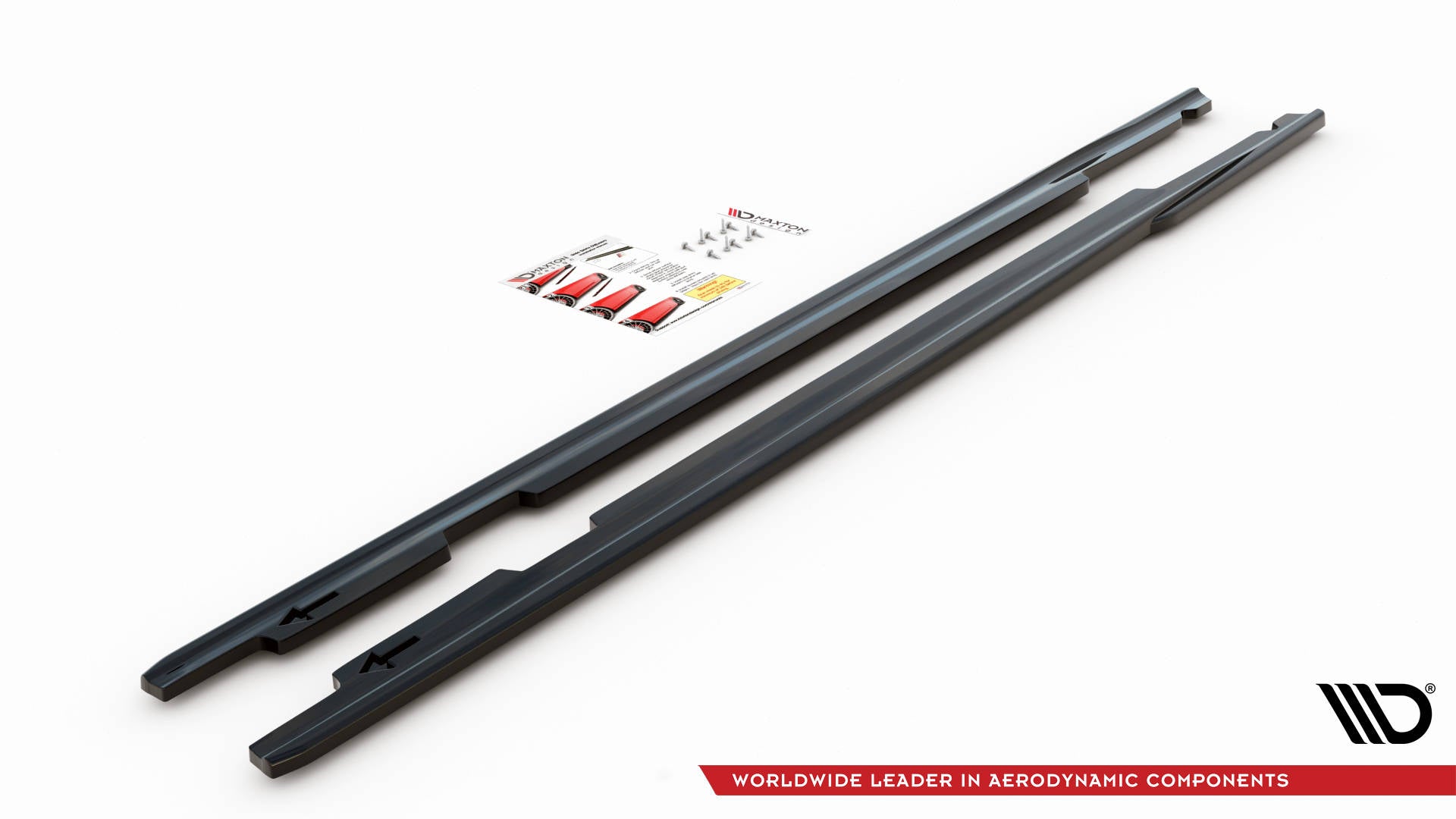 Maxton Design Street+ Seitenschweller Leisten passend für BMW 3er E90 schwarz Hochglanz