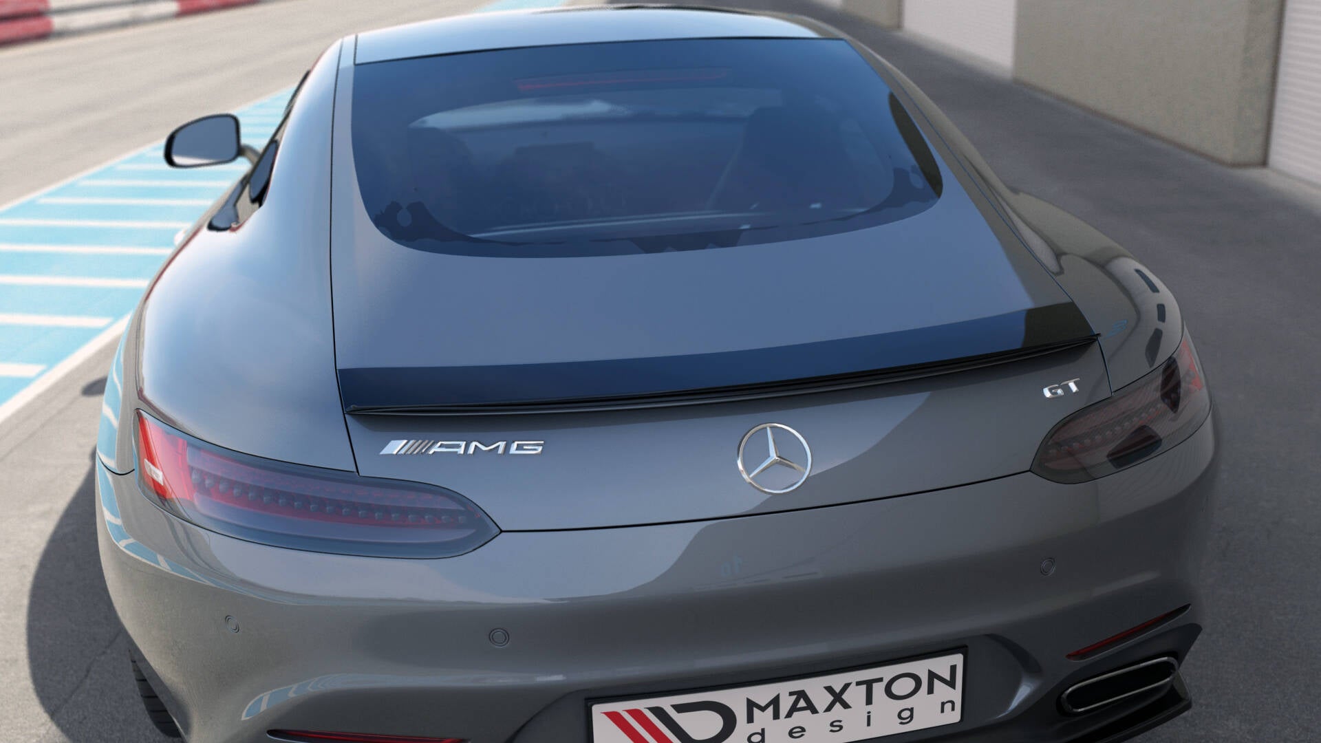Maxton Design Spoiler CAP passend für Mercedes-AMG GT / GT S C190 Facelift schwarz Hochglanz