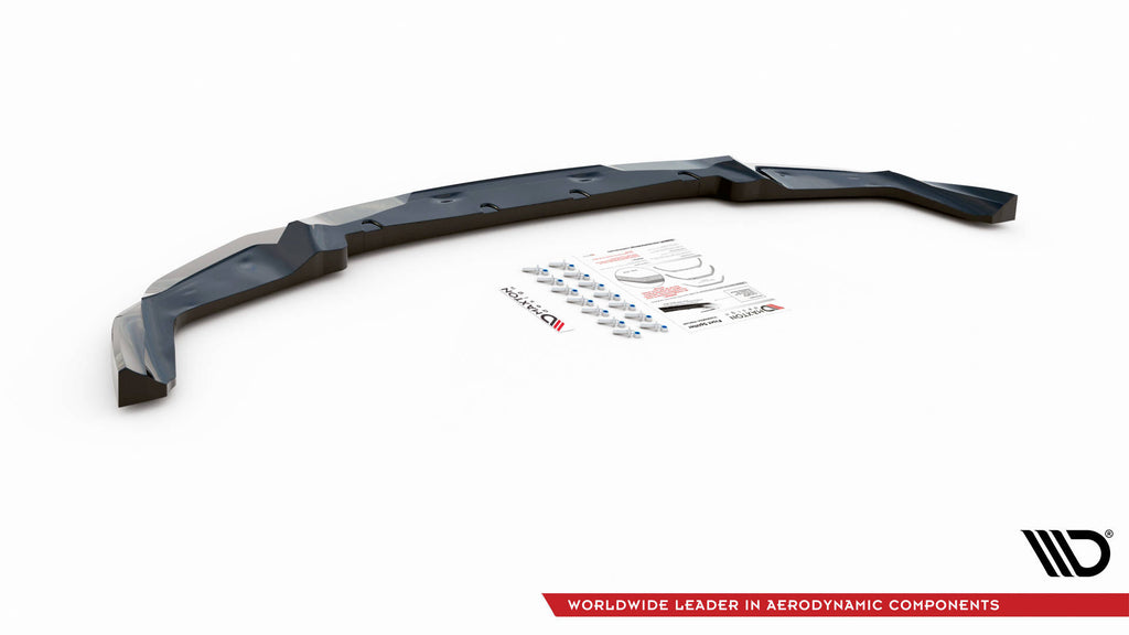 Maxton Design Street+ Spoilerlippe Front Ansatz V.1 passend für BMW M2 Competition F87 schwarz Hochglanz