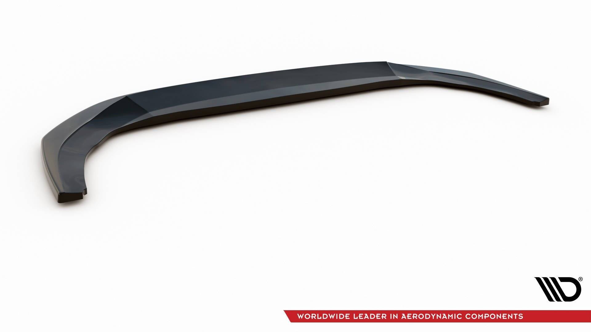 Maxton Design Street+ Spoilerlippe Front Ansatz V.5 passend für VW Golf GTI / GTE / GTD / R-Line Mk8 schwarz Hochglanz