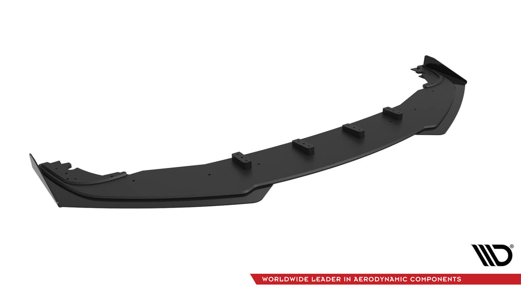 Maxton Design Street Pro Street+ Spoilerlippe Front Ansatz + Flaps passend für Honda Civic Limousine Mk10 schwarz Hochglanz