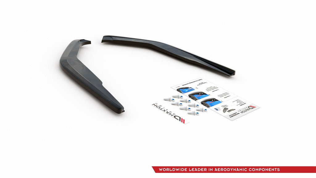 Maxton Design Heck Ansatz Flaps Diffusor passend für Toyota Corolla XII Limousine schwarz Hochglanz