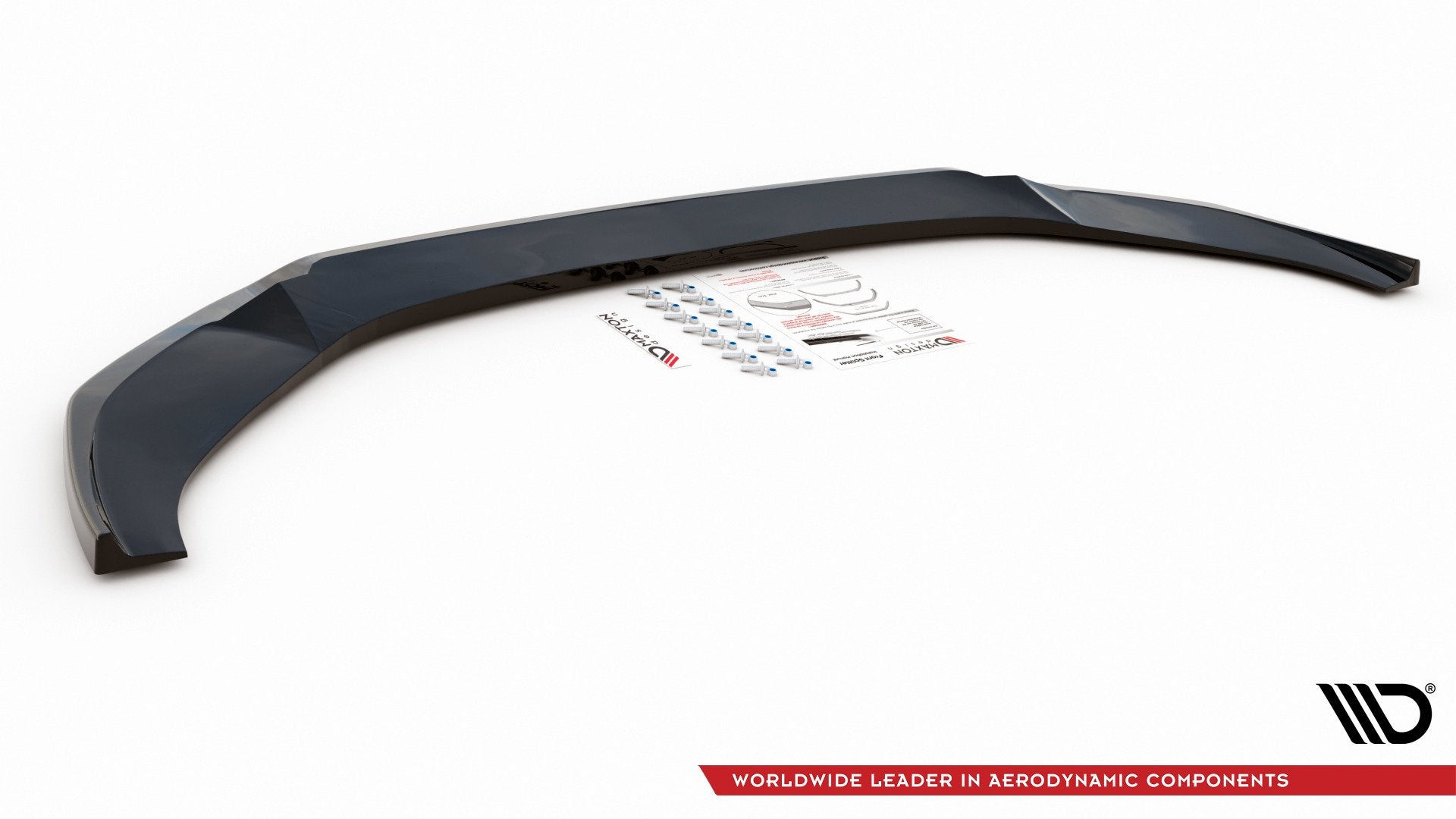 Maxton Design Street+ Spoilerlippe Front Ansatz V.1 passend für Audi A6 S-Line / S6 C8 / C8 Facelift schwarz Hochglanz
