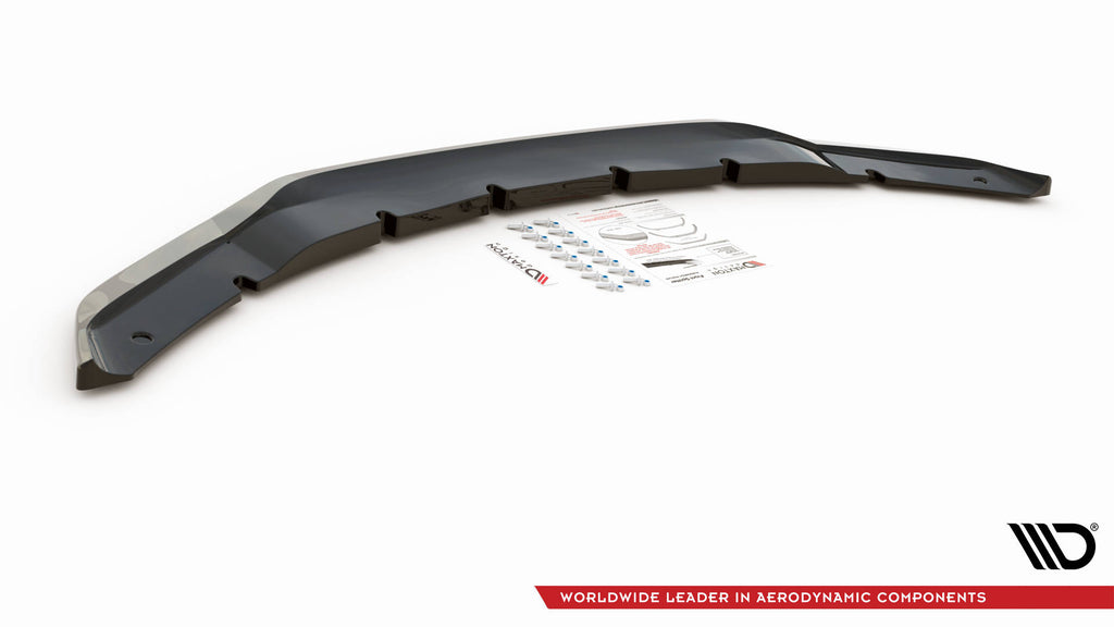 Maxton Design Street+ Spoilerlippe Front Ansatz V.2 passend für BMW X5 M F85 / X6 M F86 schwarz Hochglanz