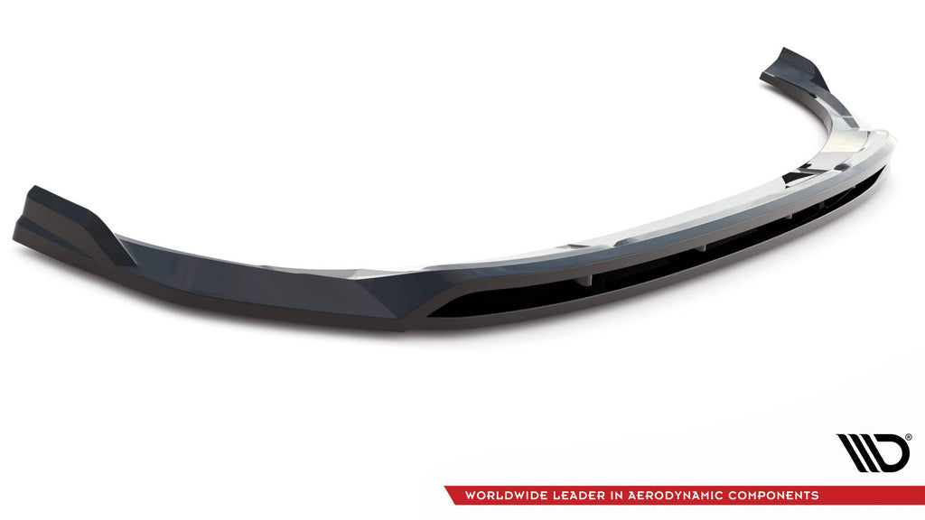 Maxton Design Street+ Spoilerlippe Front Ansatz V.2 passend für Audi e-tron schwarz Hochglanz