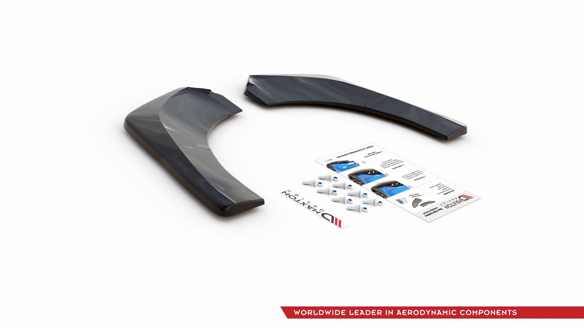 Maxton Design Heck Ansatz Flaps Diffusor passend für Skoda Kodiaq Sportline Mk1 / Mk1 Facelift schwarz Hochglanz