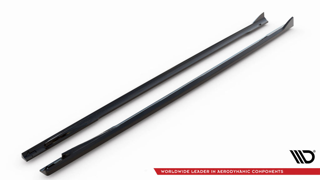 Maxton Design Street+ Seitenschweller Leisten passend für V.1 passend für BMW i4 M-Paket G26 schwarz Hochglanz