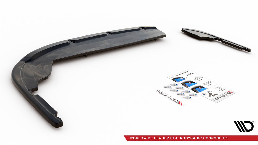 Maxton Design Street+ Mittlerer Diffusor RACE passend für Peugeot 508 Diesel Mk2 schwarz Hochglanz