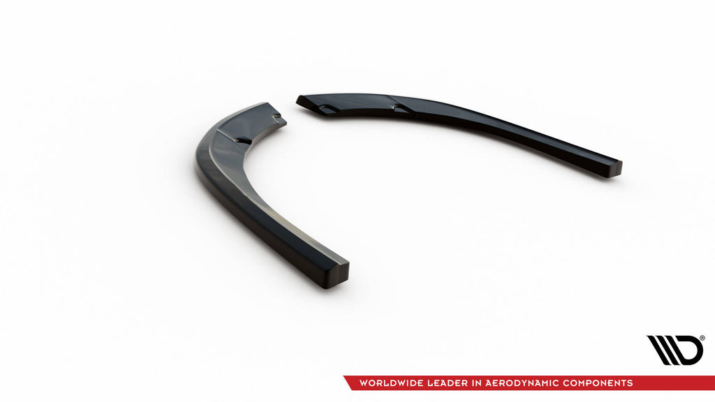 Maxton Design Heck Ansatz Flaps Diffusor passend für Ford Tourneo Custom Mk1 Facelift schwarz Hochglanz