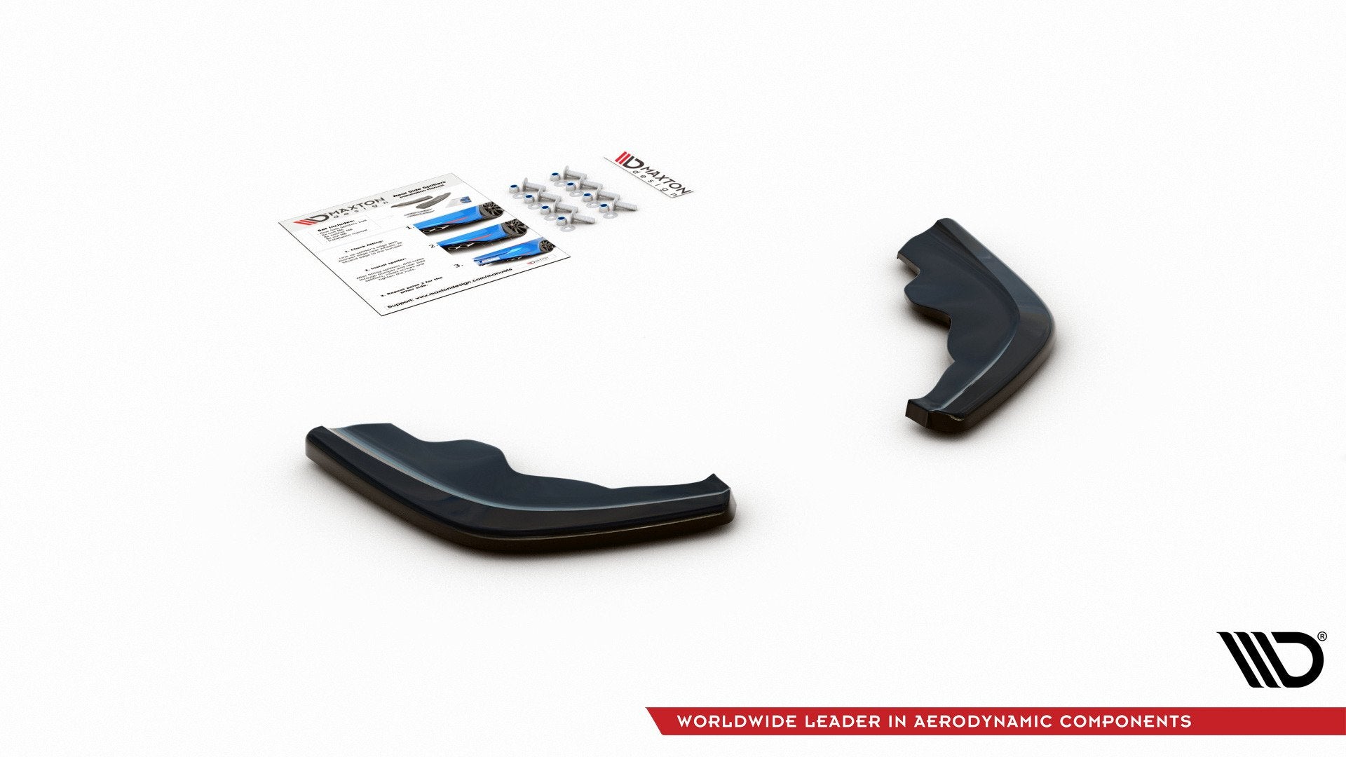 Maxton Design Heck Ansatz Flaps Diffusor V.1 passend für BMW 1er F40 M-Paket schwarz Hochglanz