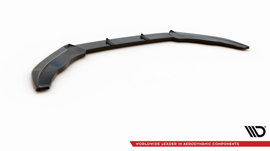 Maxton Design Street+ Spoilerlippe Front Ansatz V.1 passend für Ford Puma ST-Line Mk1 schwarz Hochglanz