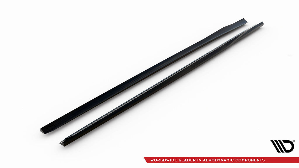 Maxton Design Street+ Seitenschweller Leisten passend für V.3 passend für Audi S3 / A3 S-Line Sportback 8V / 8V Facelift schwarz Hochglanz