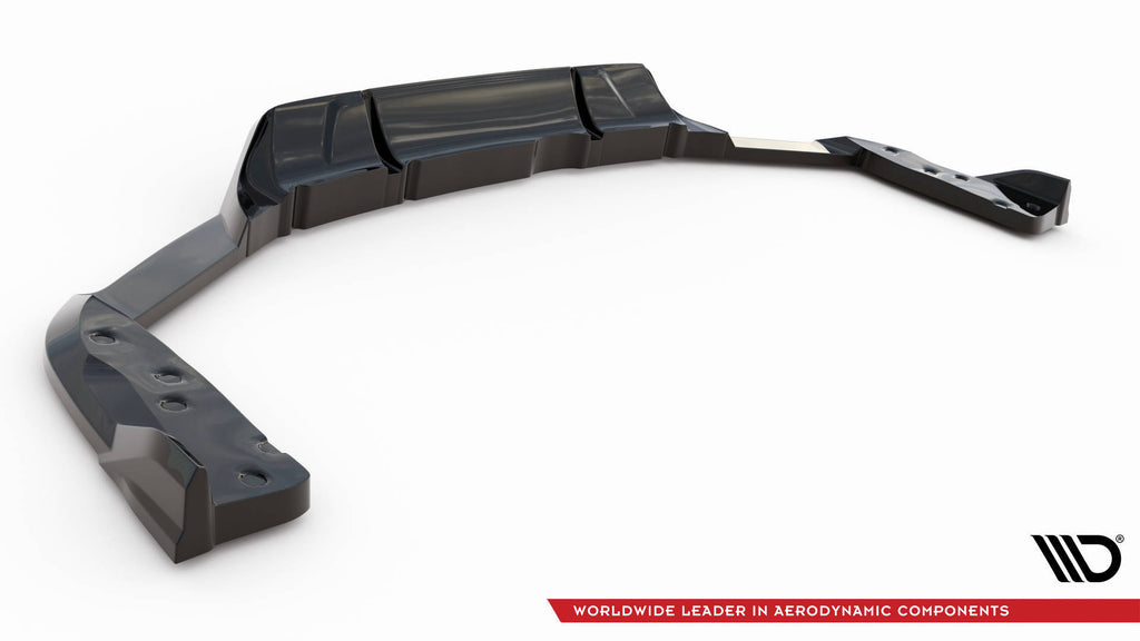 Maxton Design Street+ Mittlerer Diffusor RACE passend für BMW X6 M F96 Facelift schwarz Hochglanz