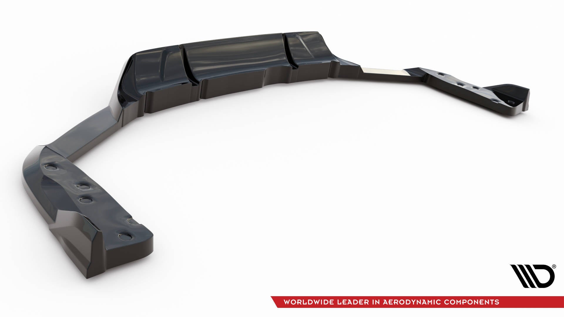 Maxton Design Street+ Mittlerer Diffusor RACE passend für BMW X6 M F96 Facelift schwarz Hochglanz