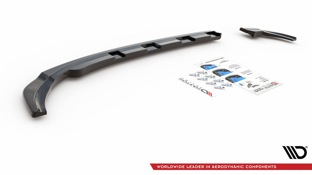 Maxton Design Heck Ansatz Flaps Diffusor V.2 passend für VW Polo GTI / R-line Mk6 schwarz Hochglanz