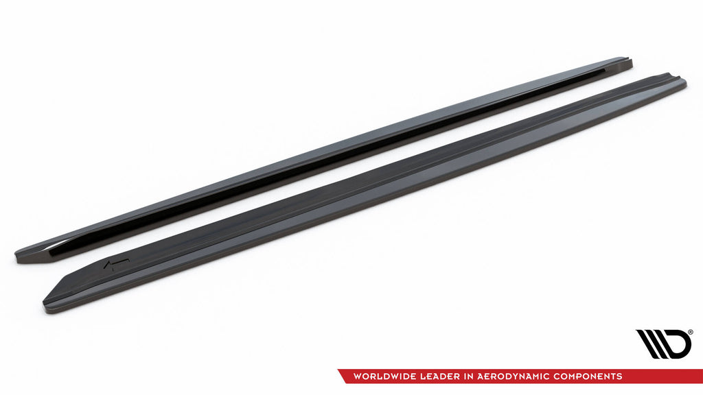 Maxton Design Street+ Seitenschweller Leisten passend für Skoda Superb Liftback / Combi Mk3 schwarz Hochglanz