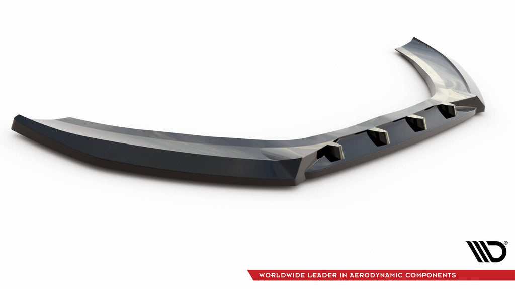 Maxton Design Street+ Spoilerlippe Front Ansatz V.2 passend für Audi A6 C7 schwarz Hochglanz
