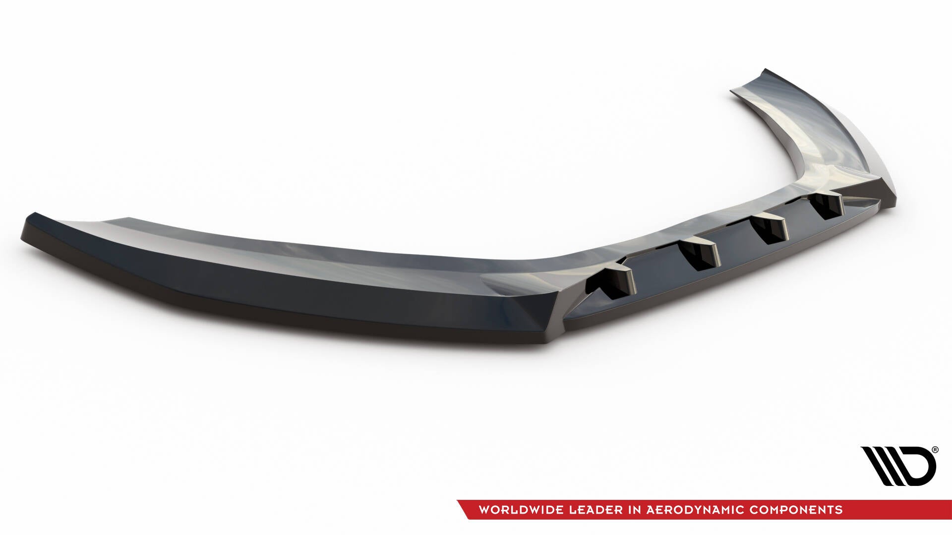 Maxton Design Street+ Spoilerlippe Front Ansatz V.2 passend für Audi A6 C7 schwarz Hochglanz