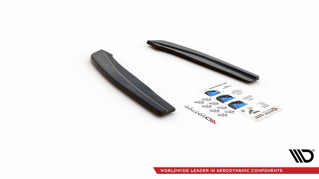 Maxton Design Heck Ansatz Flaps Diffusor V.1 passend für Ford Focus ST-Line Kombi Mk4 schwarz Hochglanz