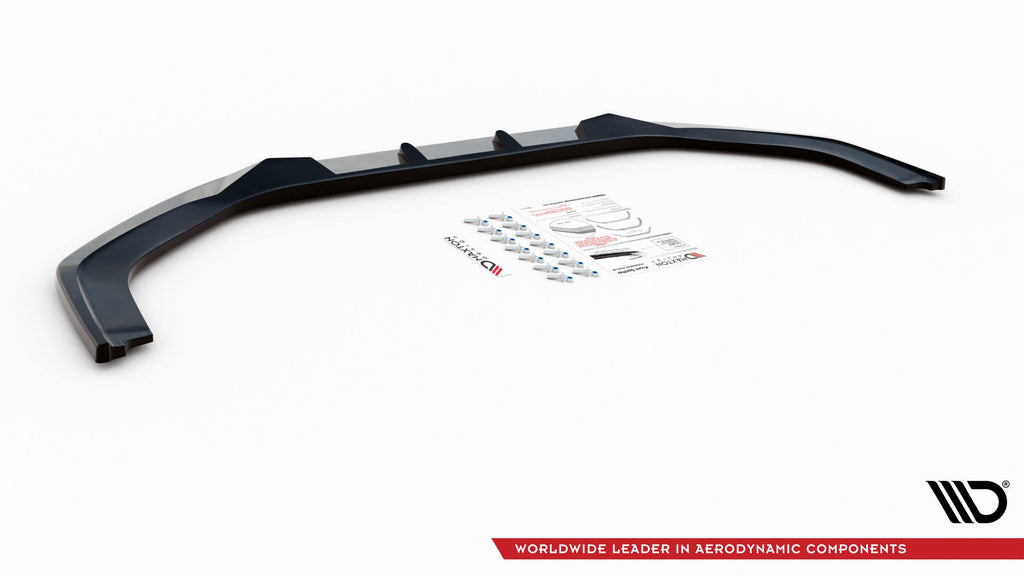 Maxton Design Street+ Spoilerlippe Front Ansatz V.2 passend für Honda Civic Mk9 schwarz Hochglanz