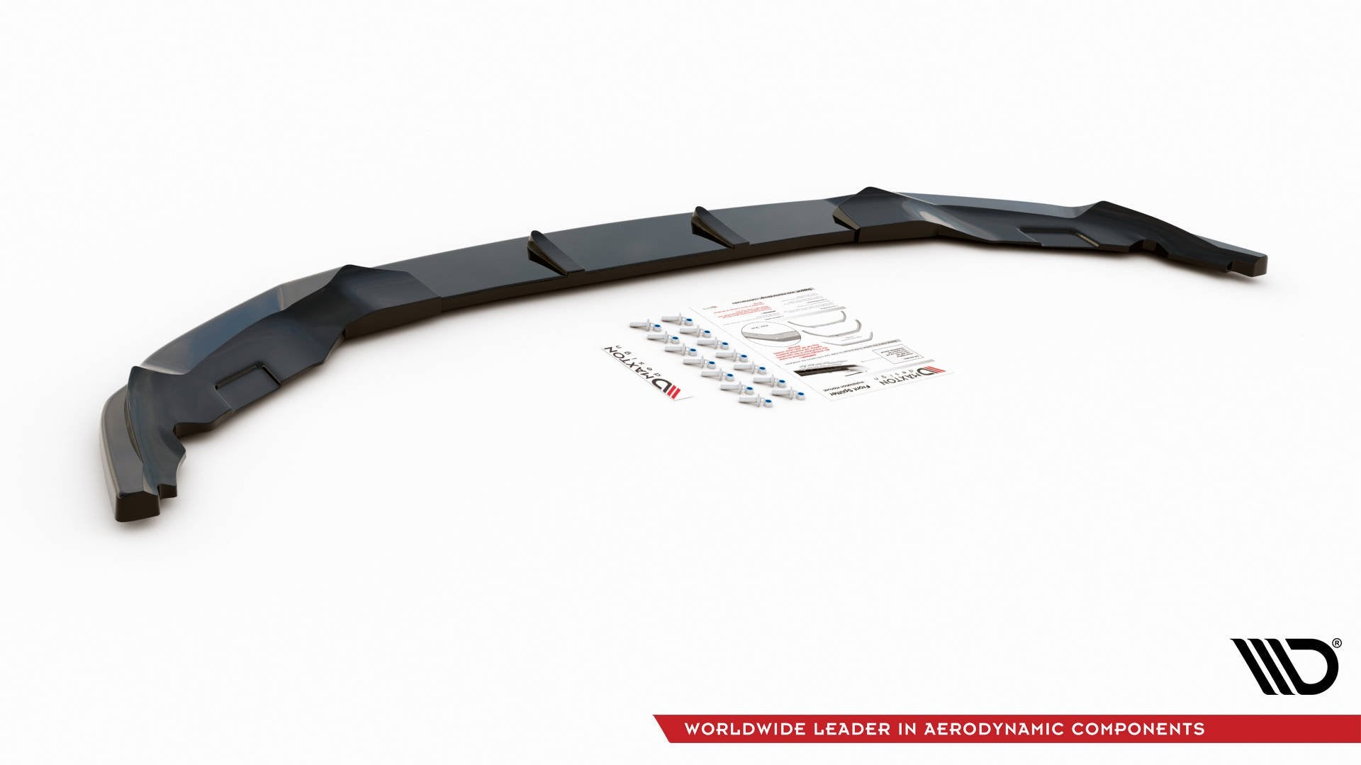 Maxton Design Street+ Spoilerlippe Front Ansatz passend für BMW 6er GT M-Paket G32 Facelift schwarz Hochglanz