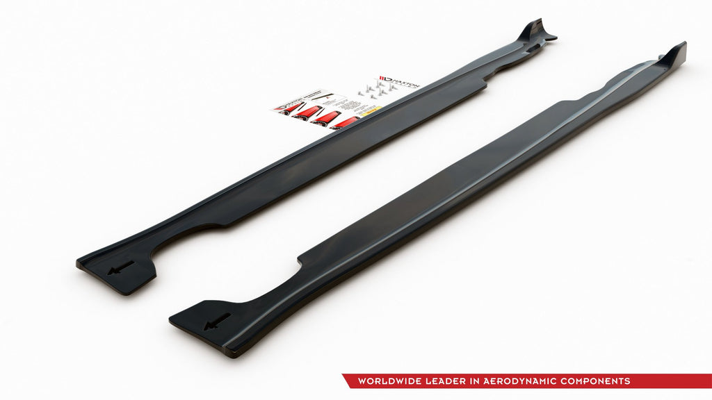 Maxton Design Seitenschweller Ansatz für Mini Countryman Mk1 JCW schwarz matt