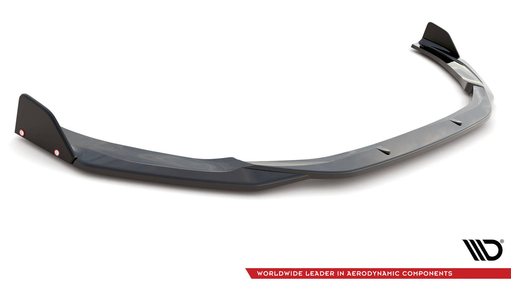 Maxton Design Street+ Spoilerlippe Front Ansatz V.1 + Flaps passend für Audi RS5 F5 Facelift