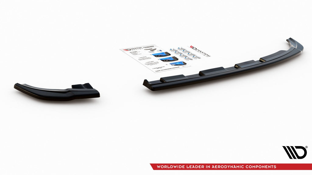 Maxton Design Heck Ansatz Flaps Diffusor V.2 passend für VW Polo GTI / R-line Mk6 schwarz Hochglanz