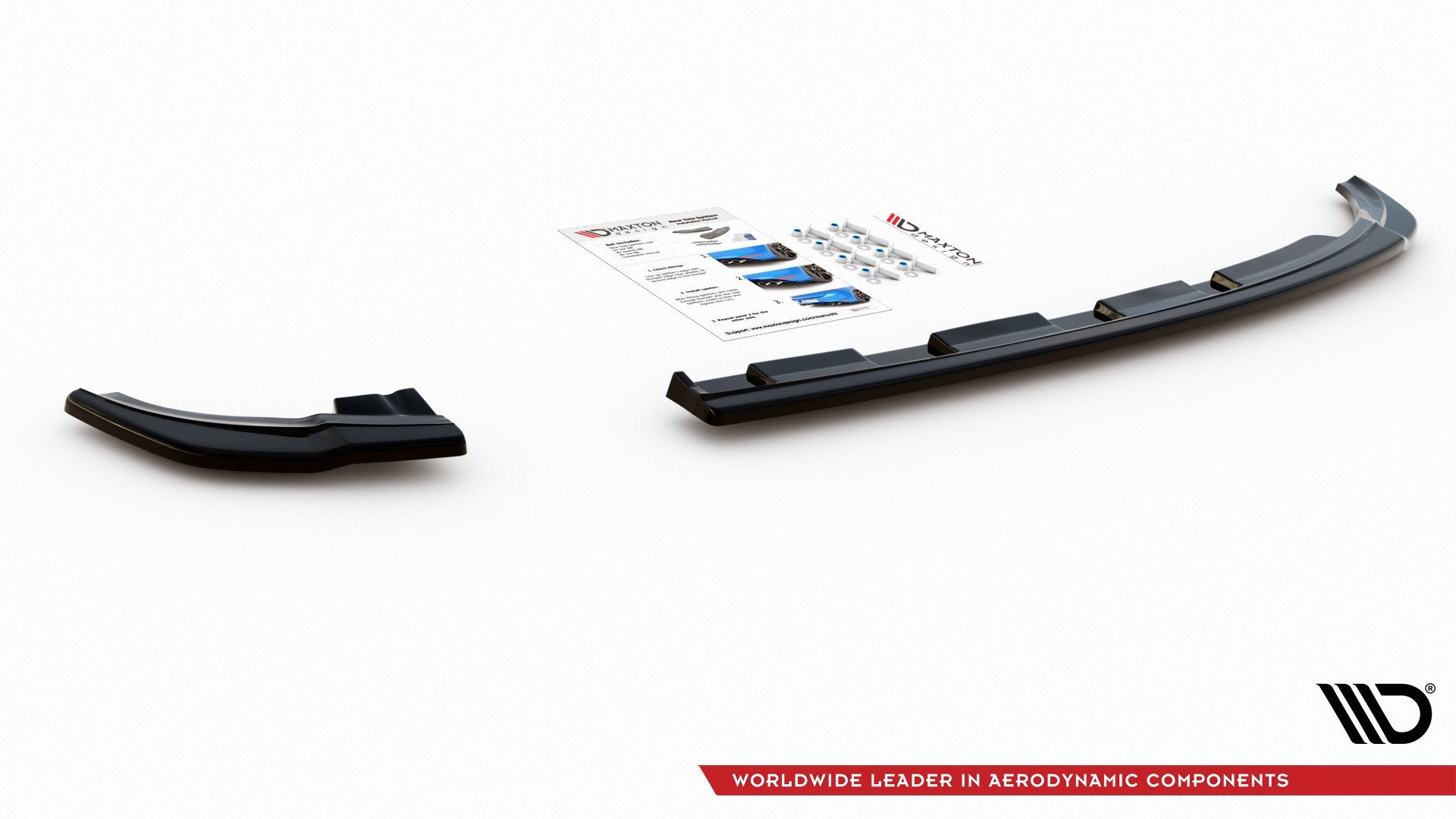 Maxton Design Heck Ansatz Flaps Diffusor V.2 passend für VW Polo GTI / R-line Mk6 schwarz Hochglanz