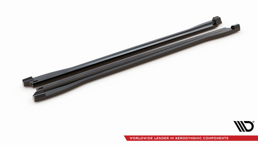 Maxton Design Street+ Seitenschweller Leisten passend für V.1 passend für Audi Q3 S-Line / RSQ3 F3 schwarz Hochglanz