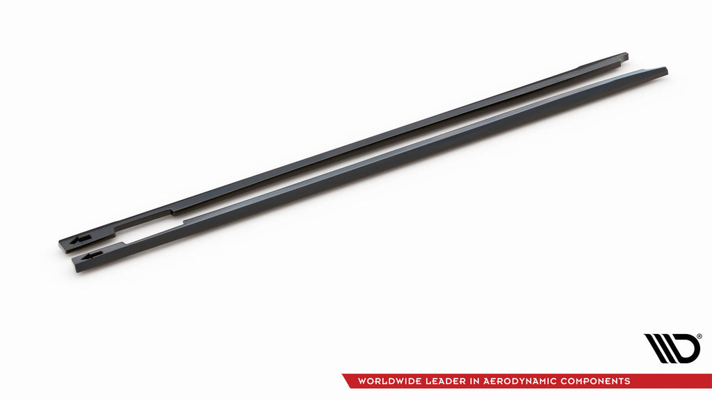 Maxton Design Street+ Seitenschweller Leisten passend für Mini Cooper Clubman John Cooper Works F54 Facelift schwarz Hochglanz