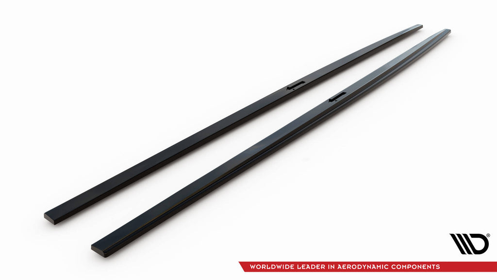 Maxton Design Street+ Seitenschweller Leisten passend für Audi A7 S-Line C8 / S7 C8 / C8 Facelift / S7 Facelift schwarz Hochglanz